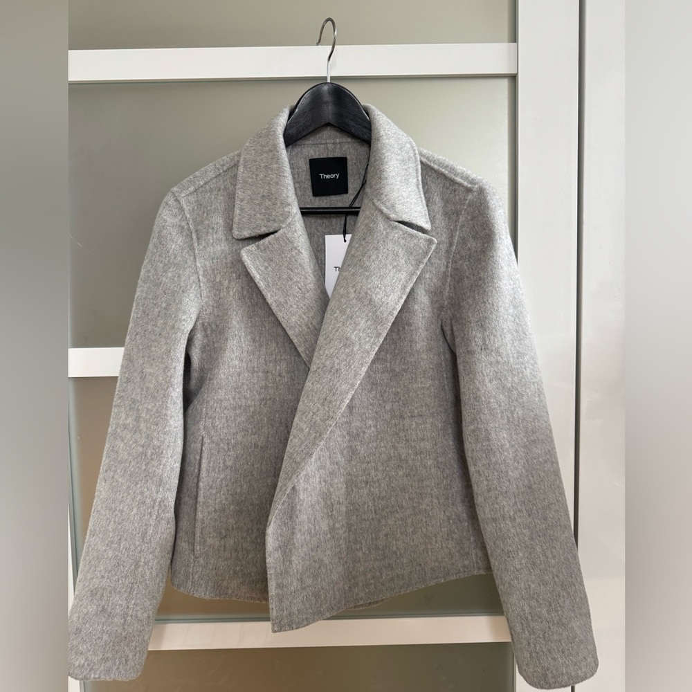 Theory Light Gray Wool Blazer